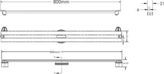 Душевой лоток Berges Wasserhaus Super Slim 091154 80 глянцевый хром